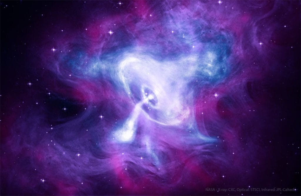 An Image of The Spinning Pulsar of the Crab Nebula